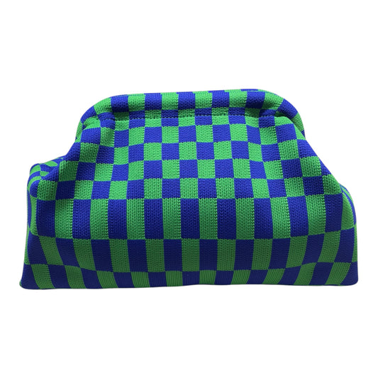 DUMPLING POUCH - SQUARE BLUE GREEN