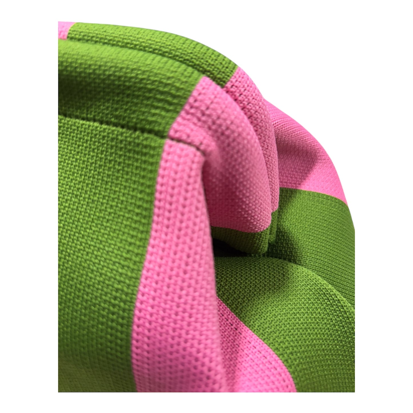 DUMPLING POUCH - STRIPE PINK GREEN