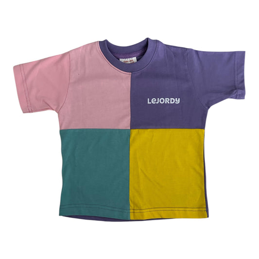 COLOR BLOCK KIDS SHIRT - PINK MIX