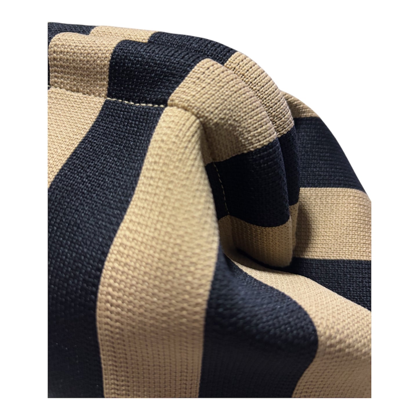 DUMPLING POUCH - STRIPE BRONZE BLACK