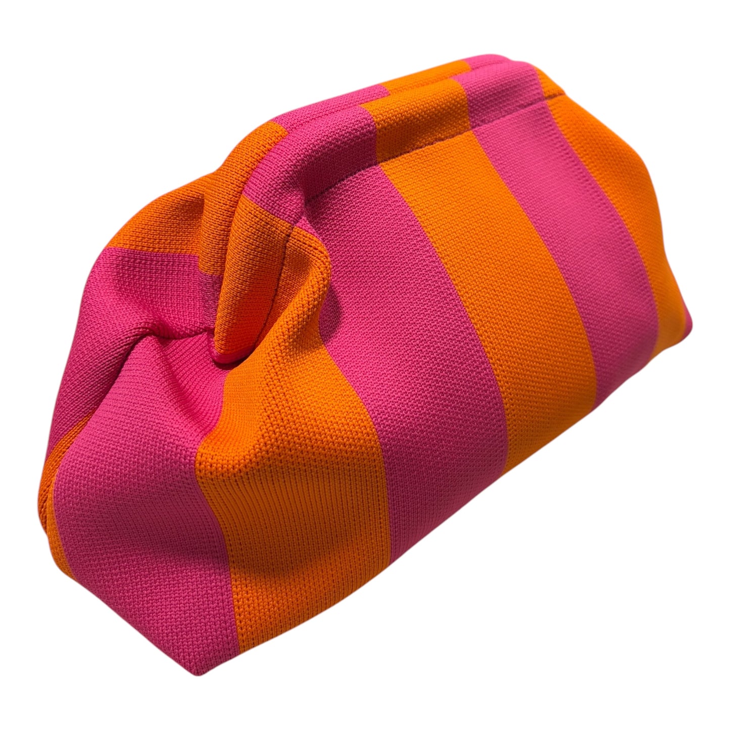 DUMPLING POUCH - STRIPE PURPLE ORANGE