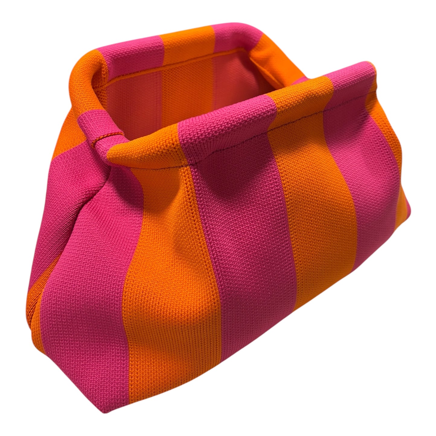DUMPLING POUCH - STRIPE PURPLE ORANGE