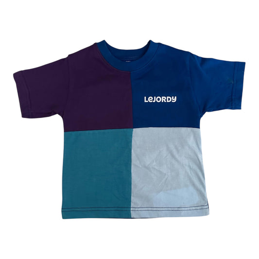COLOR BLOCK KIDS SHIRT - BLUE MIX