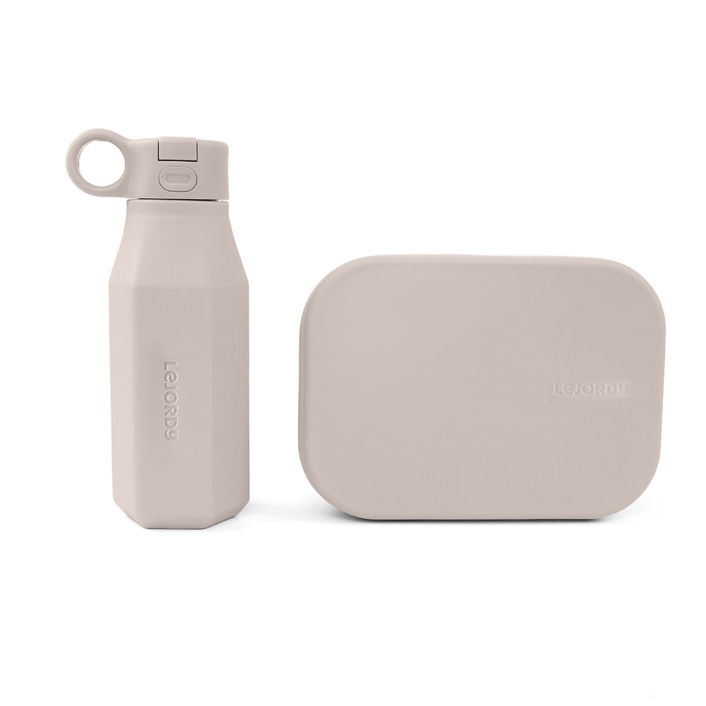 A LUNCH SET - BEIGE SILICONE