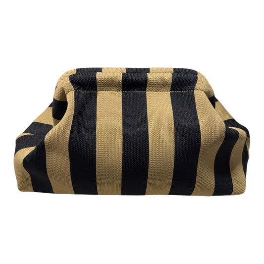 DUMPLING POUCH - STRIPE BRONZE BLACK