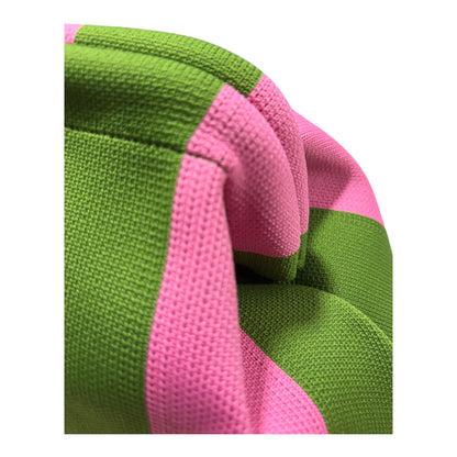 DUMPLING POUCH - STRIPE PINK GREEN