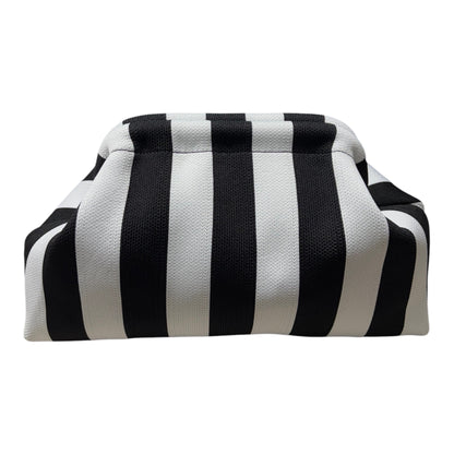 DUMPLING POUCH - STRIPE BLACK WHITE