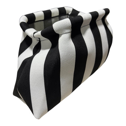 DUMPLING POUCH - STRIPE BLACK WHITE