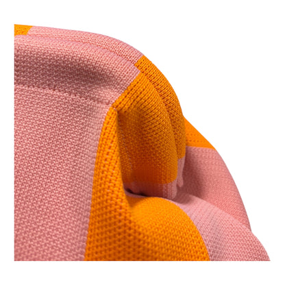 DUMPLING POUCH - STRIPE ORANGE PINK