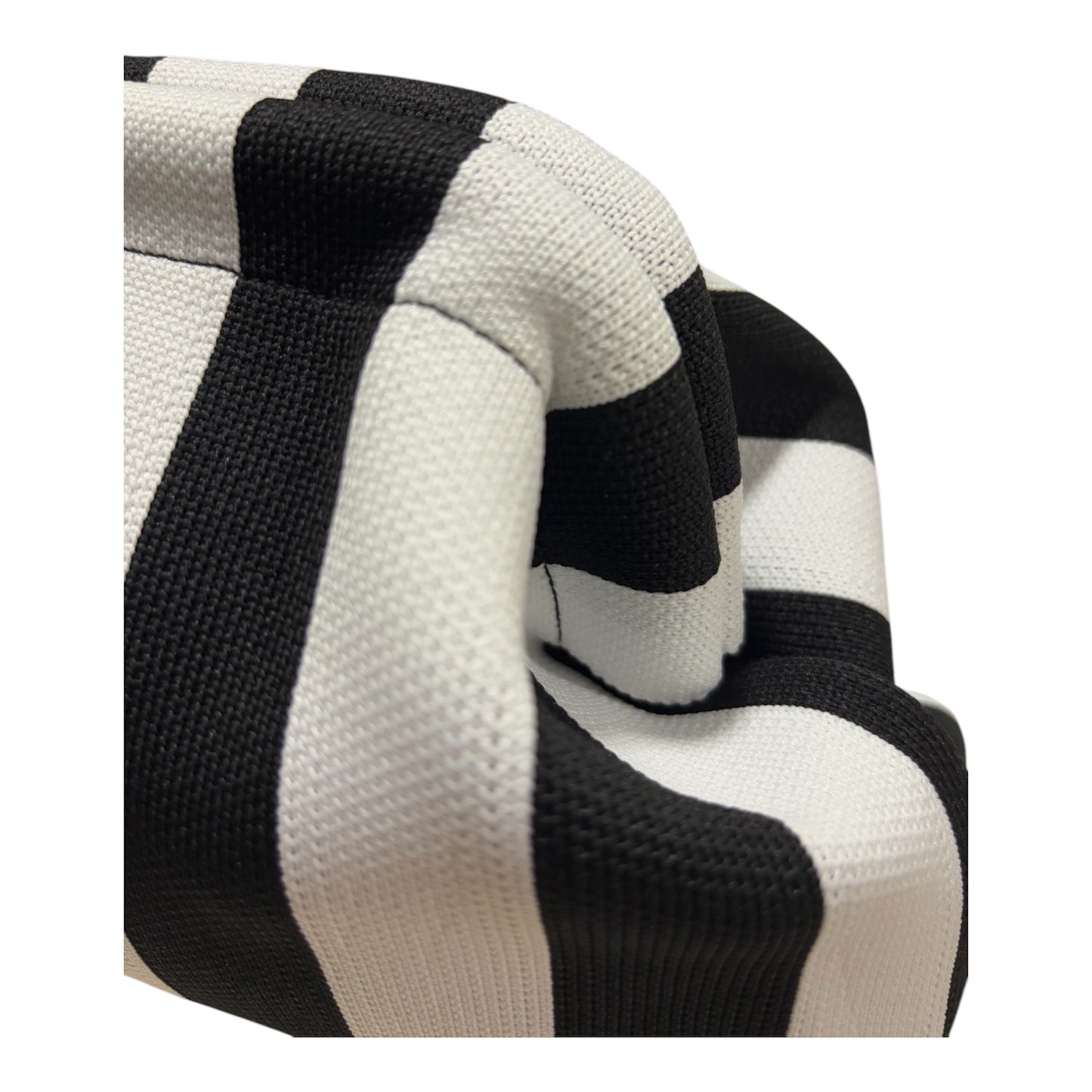 DUMPLING POUCH - STRIPE BLACK WHITE